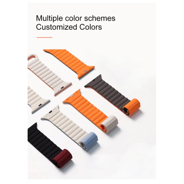 Ultra-thin Magnetic Silicone Watch Strap · 38~41mm | OEM/ODM - Customizable Logo · SHX