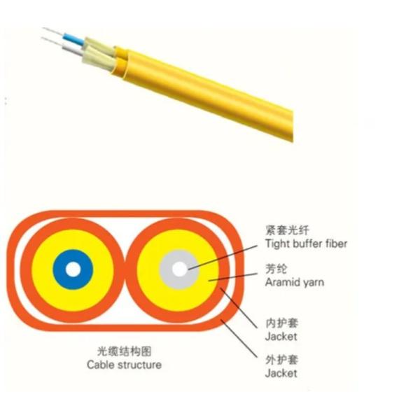 LSZH Inner Sheath Material Indoor Fiber Optic Cable for Speed Data Transfer in 1-24 Core Configuration