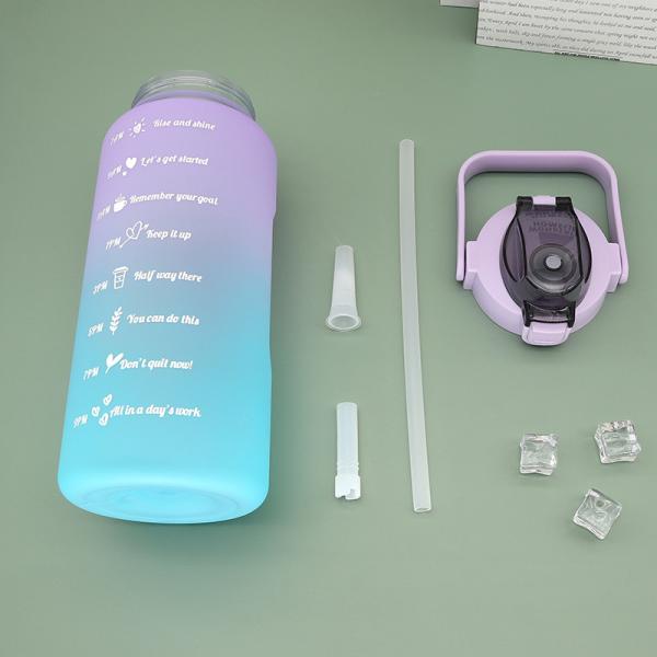 Custom Logo Acceptable 64 oz Water Bottle Removable Straw for Fitness and Sports