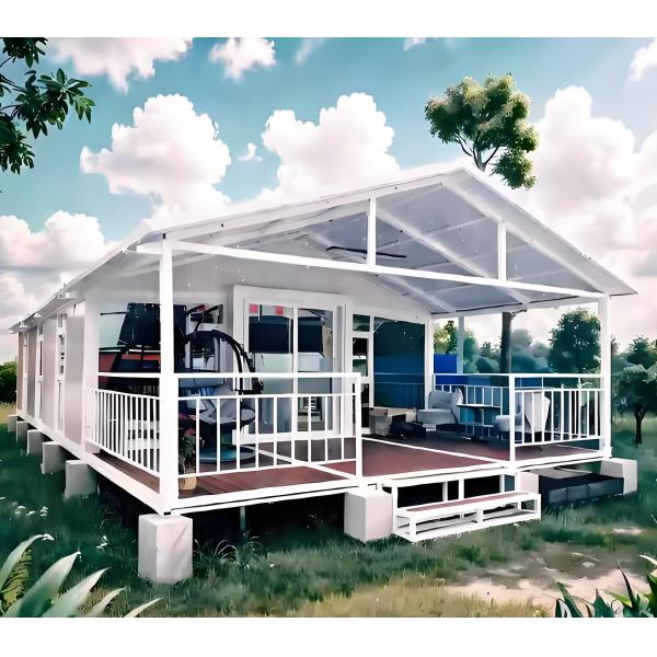 Construction en acier léger maison préfabriquée Glamping facile à installer