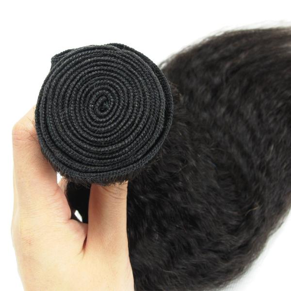 O cabelo humano brasileiro perverso/de Yaki estilo reto empacota/extensão