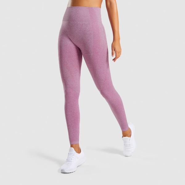 Breathable Gym Yoga Pants High Waisted Seamless Gym Leggings For Women Fitness / Running
