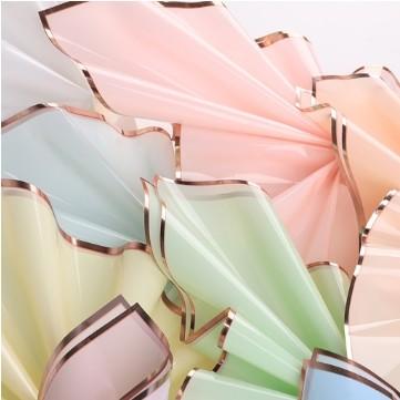 Lizhiran Golden Age Flower Wrapping Paper Jelly Film Gold Edge Water Glossy Film Bouquet Wrapping Paper