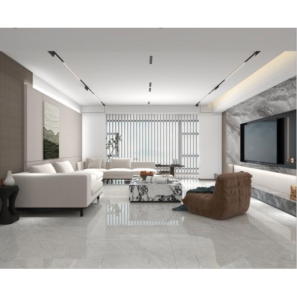 Grade AAA 1mx1m Polished Glazed Porcelain Tiles Gray for Bedroom Indoor Floor