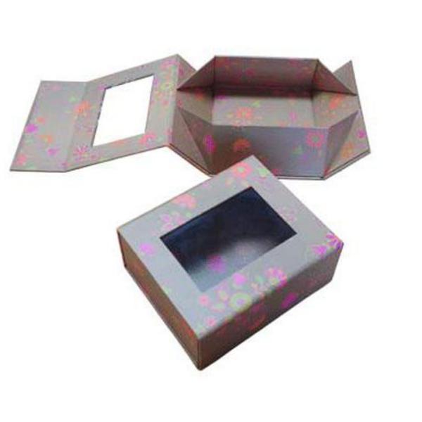 custom pvc window gift folding box  luxury wedding dressing  foldable packaging box