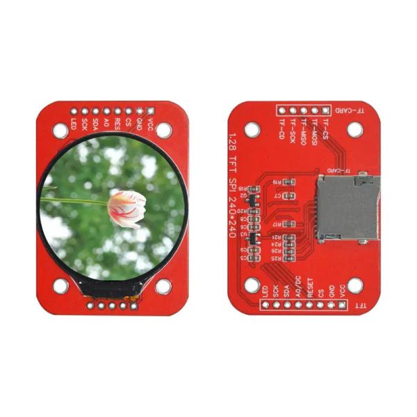 1.28 Inch Round TFT Display 240X240 Resolution SPI Interface Driving IC GC9A01