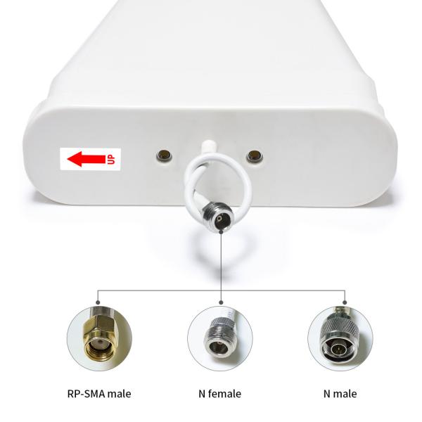 Antenna LPDA de banda larga periódica em branco 12dBi 4G LTE Omni Log para 1710-2700MHz ao ar livre