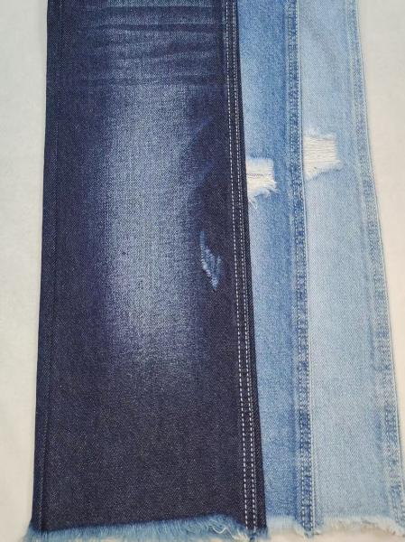 Tissu denim coton polyester   Style SERGÉ non élastique 75% COTON JSD3306  pour vêtements de mode