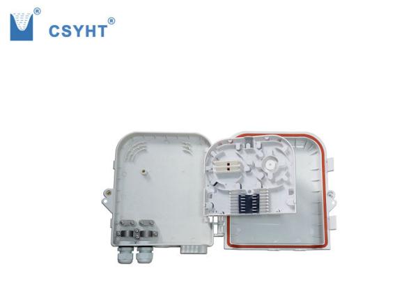 8 port outdoor FTTH box 2 cable in 8 drop cable out load PLC 1 x 8 splitter
