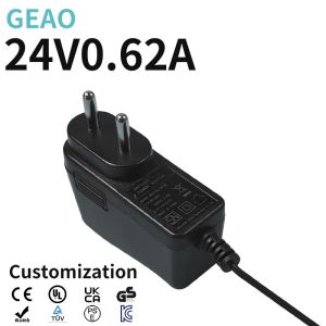 alimentation d'énergie fiable puissante de prise de mur d'adaptateur d'alimentation CC de 0.62A 24V ROHS