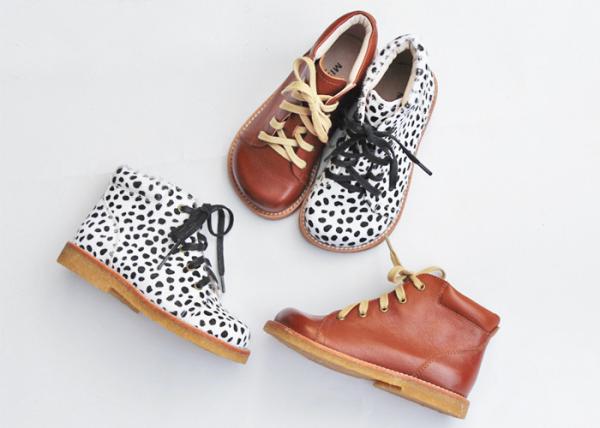 Boys Girls Cowhide British Style Martin Boots