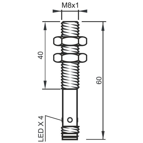 POM индуктивные датчики выход PNP NO Quasi Flush 2 мм расстояние обнаружения