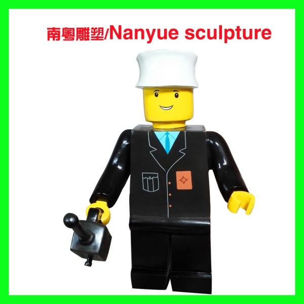 cartoon statue lego character statue   life size colorful  as decoration model in children amusement garden