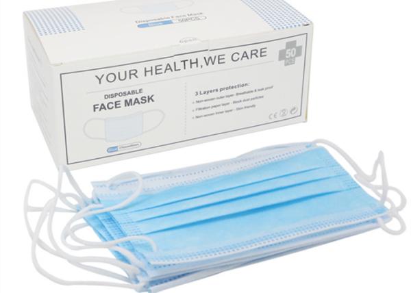 Non Woven Disposable Mouth Mask High Breathability For Personal Protective Use