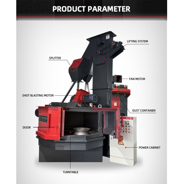 Wheel Shot Blasting Machine Rotary Table Shot Blast Machine