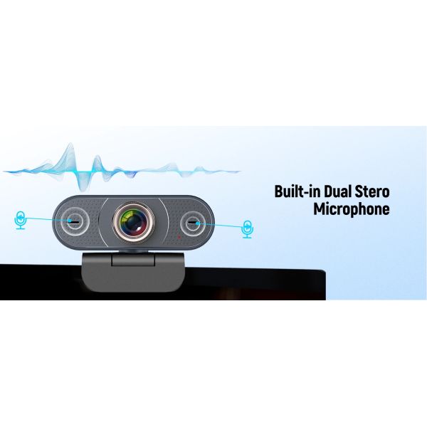 115° FOV Conference 1080P Webcam USB Manual Focus Web Camera For Business