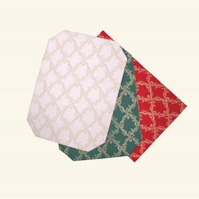 100% polyester jacquard placemat with gold thread -X‘mas design