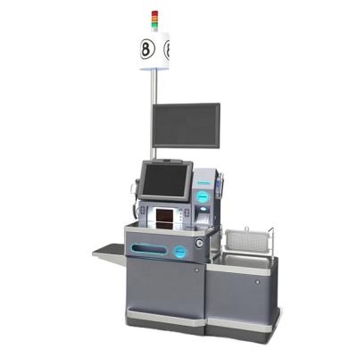 Customized Supermarket Self Service POS Kiosk Cashier Machine 12V