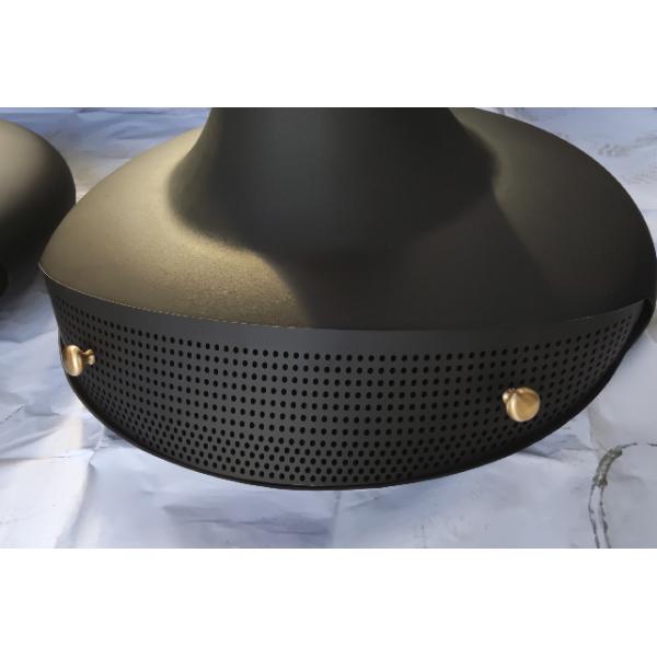 Suspended wood burning black paint decorative rooftop fireplace indoor steel custom