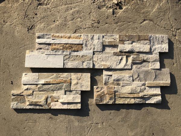 Natural Beige 10mm Stone Veneer Wall Panels Cladding