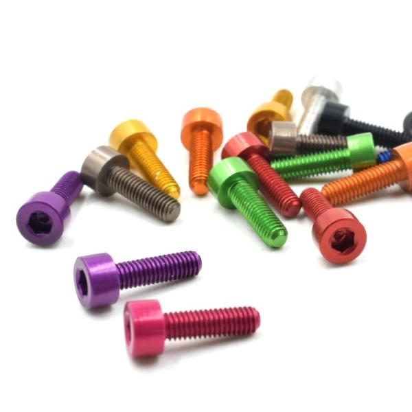 Color Anodized DIN 912 Aluminum Hexagon Head Screws M4 45mm