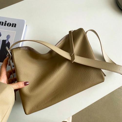 Head Layer Cowhide Female Crossbody Bag 10cm 22.5cm Soft Leather Messenger Bag