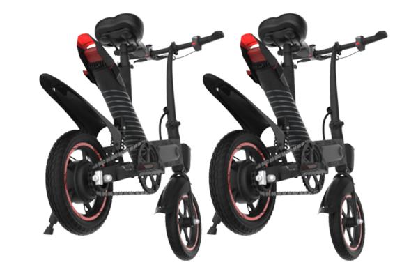 White / Black Compact Folding Electric Bike , 12 Inch Folding Electric Road Bike