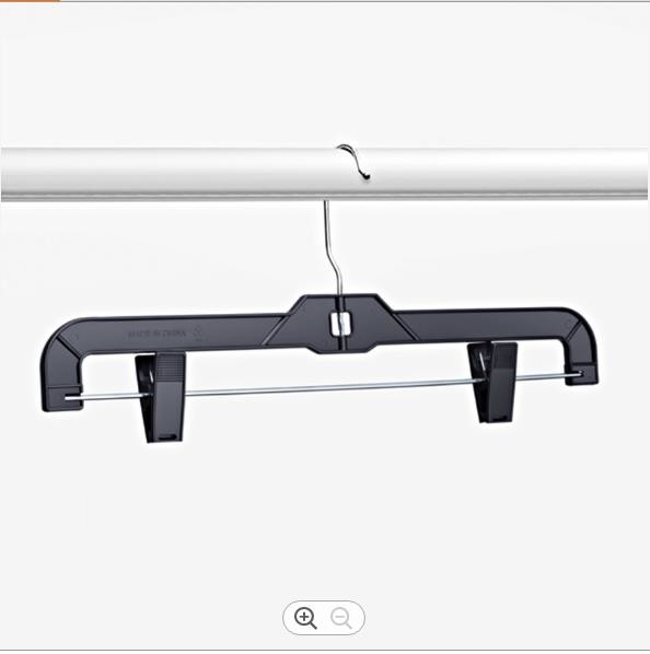 Non Slip Metal Cloth Hanger , Black Metal Clip Clothes Hanger