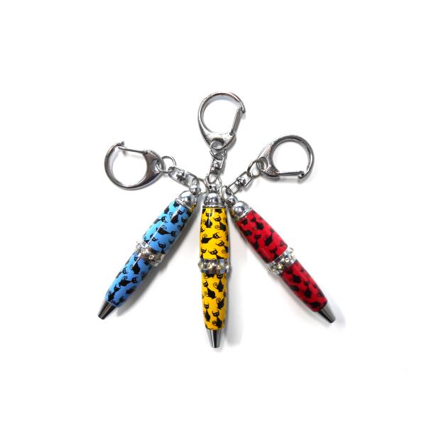 Animal Printing Mini Pen Keychain , 6.5cm Small Pocket Pen