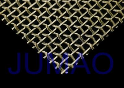 Interior Flat / Bright Woven Wire Mesh , Security Stainless Steel Wire Mesh