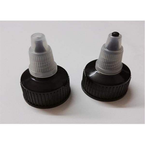 Black / Customized Color Durable Plastic Screw Caps Smooth Closure Type