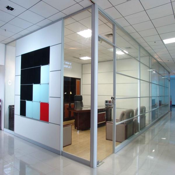 Movable Fireproof Seperation Wall / Office Tempered Glass Partition Walls