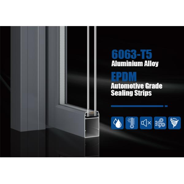Front Aluminum External Doors With Double Glass For Commercial Residential