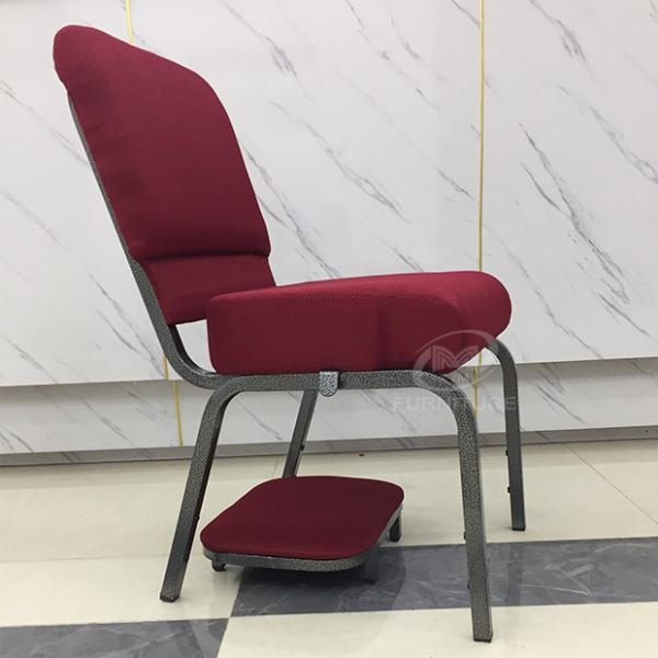 Modern Upholstered Pulpit Stackable Church Chair With Kneelers