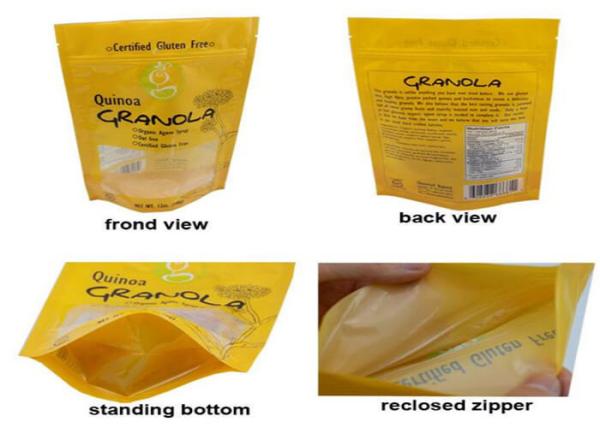 Opaque Stand Up Barrier Pouches For Food , Stand Up Vacuum Pouches