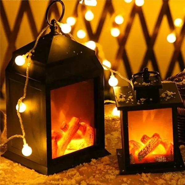 Project Installation Solar Power Supply Led Night Lights with Superior Flame Effect Light