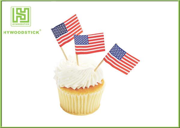Colorful Food Grade Cake Decoration Toppers Flag Food Picks For Holidays