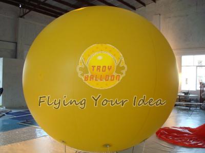 Balão inflável amarelo grande da propaganda com impressão digital completa para eventos desportivos
