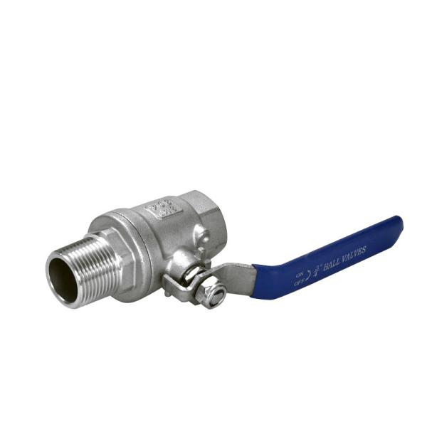 2PC Female and Male Thread ISO 5211 Stainless Steel Ball Valve with Manual Driving Mode