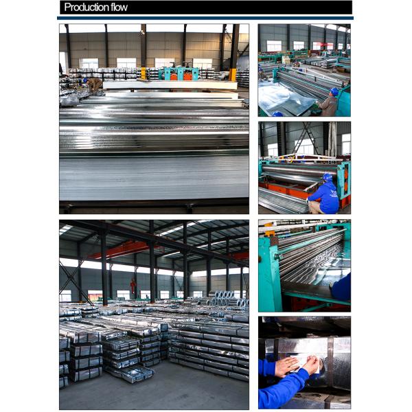 Hot Dipped Galvanized Steel Roof Tile Building Roof Tiles 0.22*665*2440mm Zinc 60g