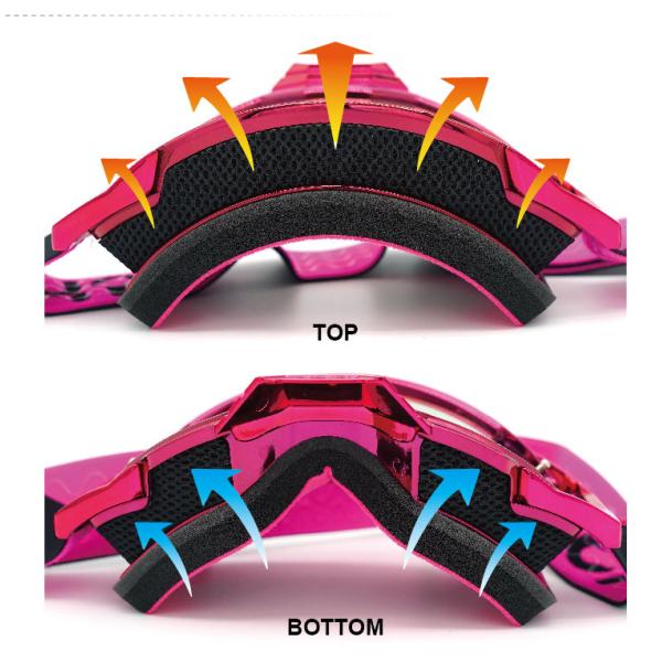 Customized Color Anti Slip Elastic Strap Motorcycle Racing Dirtbike Goggles Glasses
