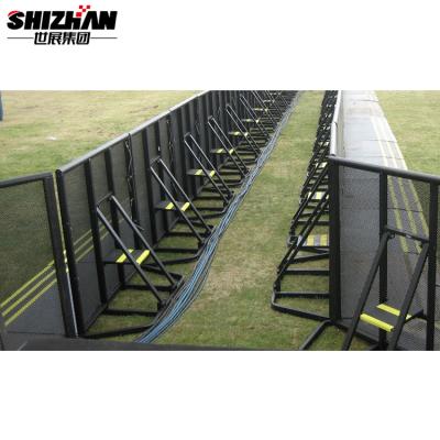 Event Pedestrian Temporary Crowd Control Barriers Steel Portable Folding Safety