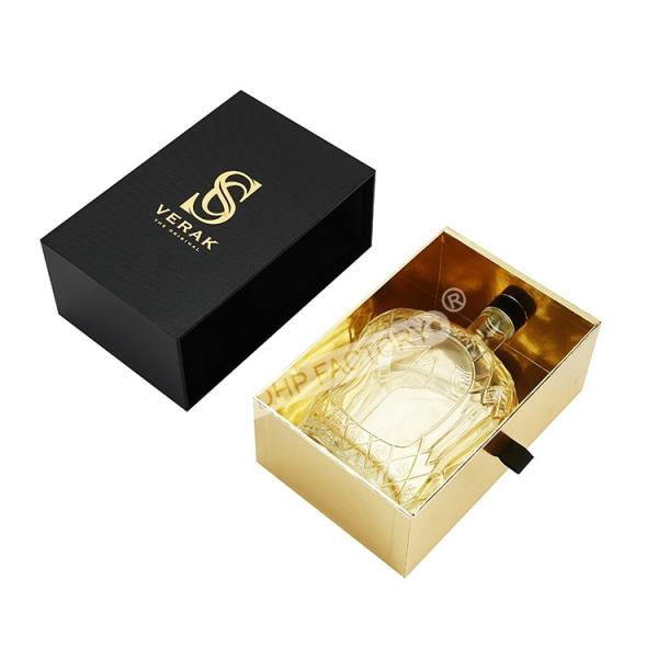 Boîte d'échantillons de parfums en feuille d'or pour l'emballage de cadeaux de luxe