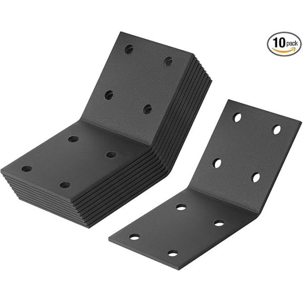  2-1/2 Flush Inside 45 Degree Angle Bracket Plate, Corner Brace Connector for Post and Beam, Fixing Furniture, Thickness 1/8