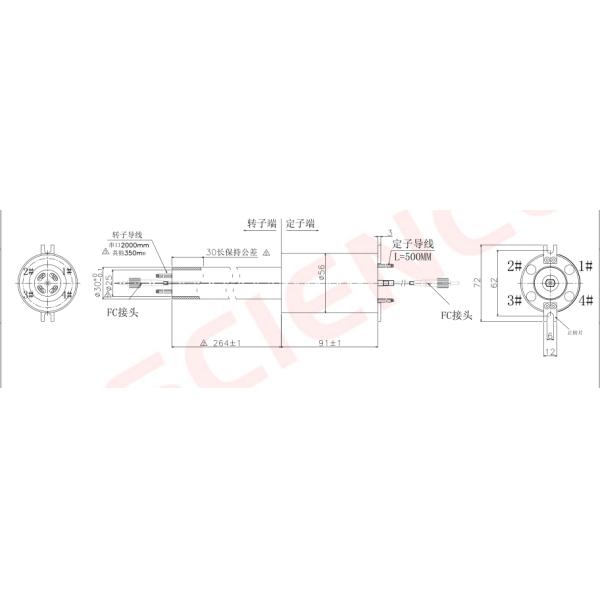 Гибридные волоконно-электрические скользкие кольца IP51 для роботизированных орудий / систем автоматизации