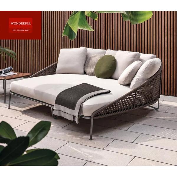 Modern Design Outdoor Sun Lounger Beach Chair Popular Patio Rattan Outdoor Lounger Bed