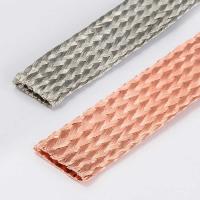 Electrical Connection Tinned Flat Copper Braid High Corrosion Resistance Cable Braiding