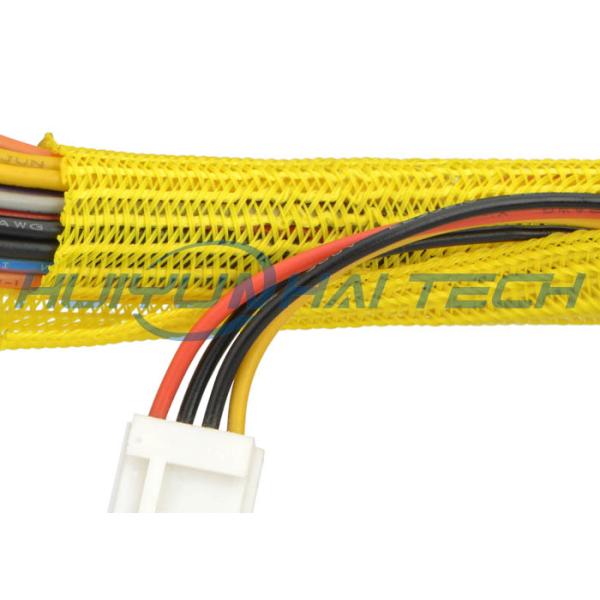 Open Type Split Braided Cable Protection Sleeve , High Temperature Wire Sleeve