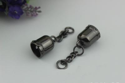 Durable 14mm width handbag metal cord end stopper gold metal caps for tassel
