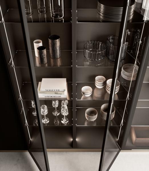 Armários de cozinha Madeira de qualidade Luxo Design Mobiliário de cozinha para armazenamento